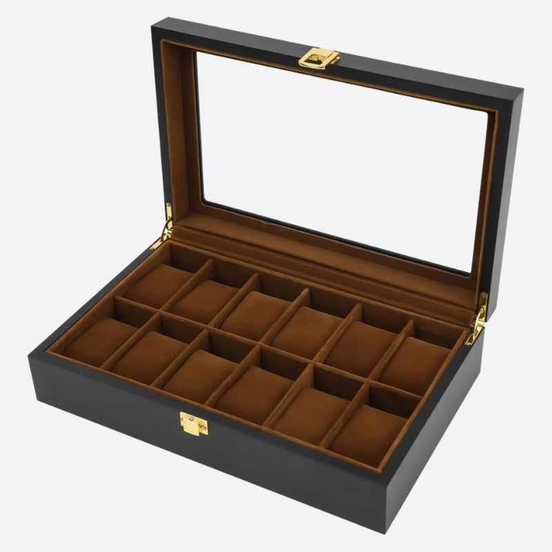 12-Compartment Watch Box