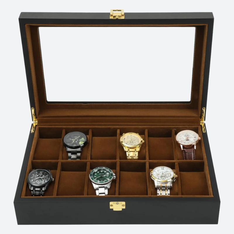 12-Compartment Watch Box
