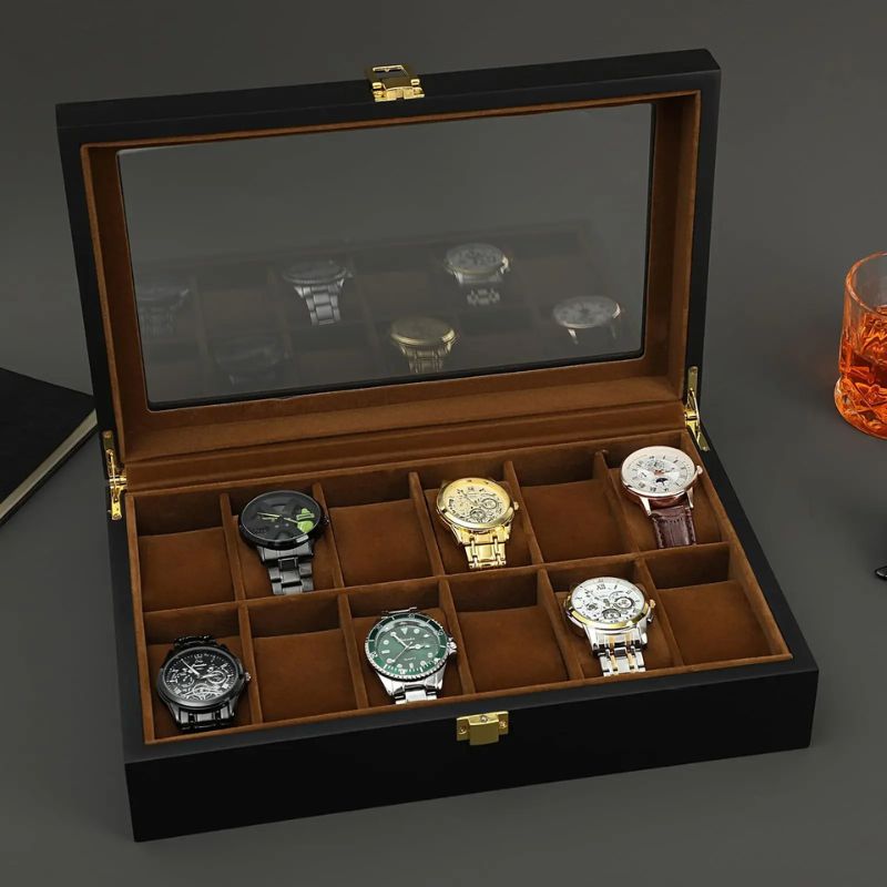 12-Compartment Watch Box