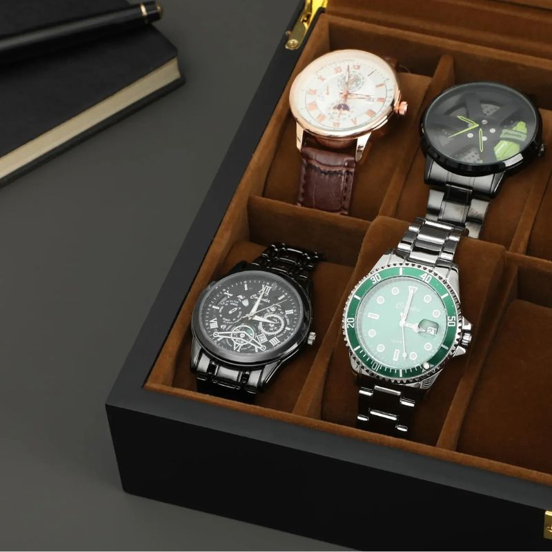 12-Compartment Watch Box