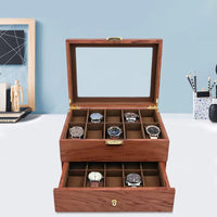 Wooden watch box with 20 compartments
