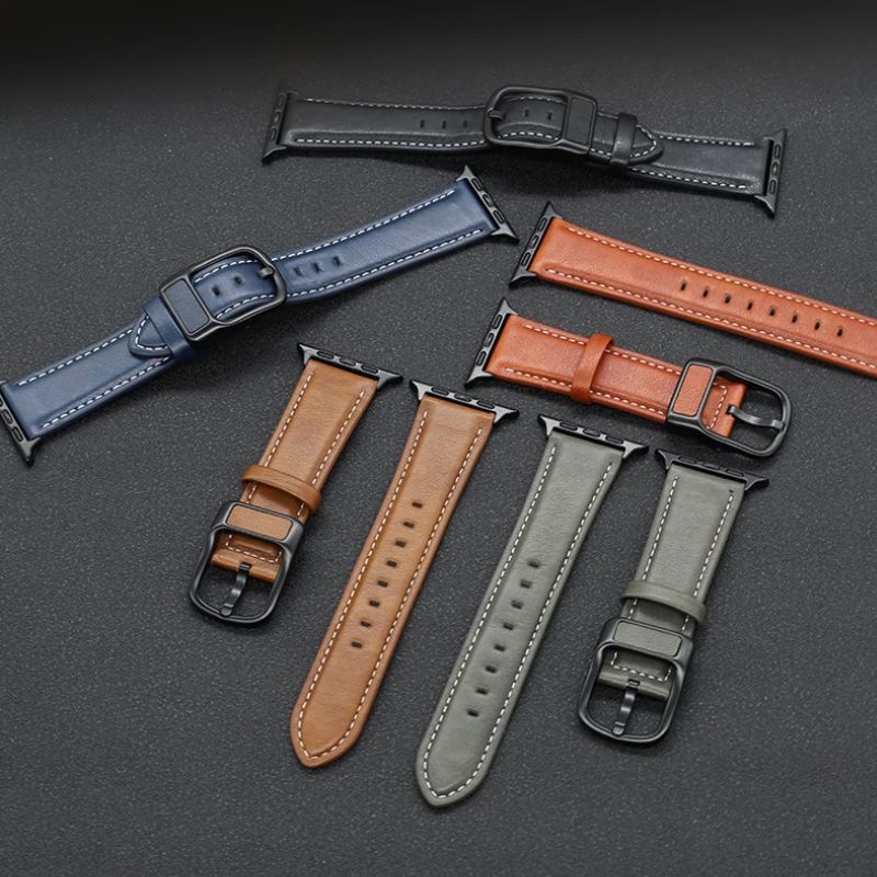 Stitched Leather Watch Strap