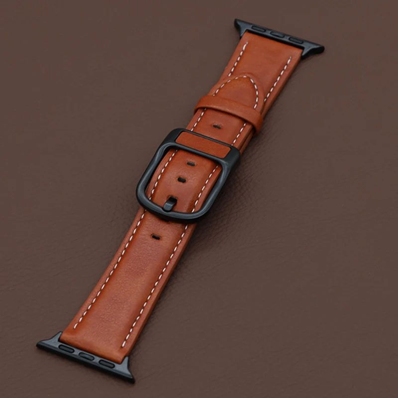 Stitched Leather Watch Strap
