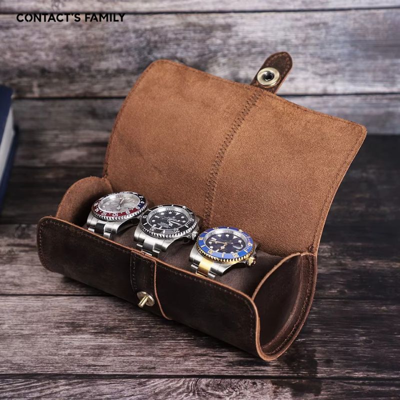 Leather Travel Watch Case