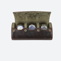 Vintage Leather Travel Watch Case