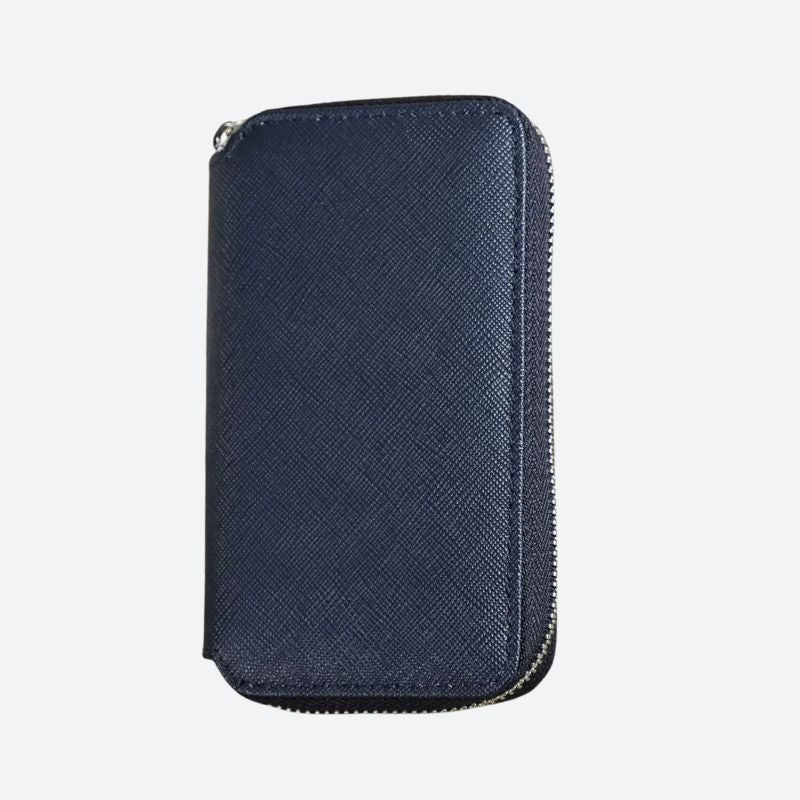 Leather travel watch case with 2 compartments