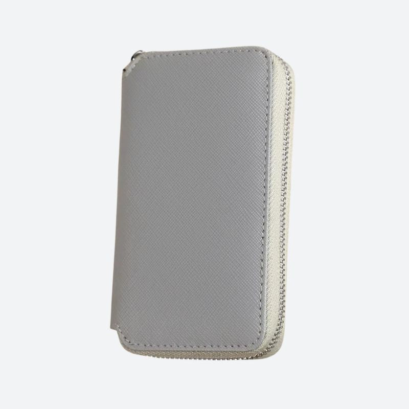 Leather travel watch case with 2 compartments