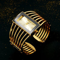 Vintage Women's Openwork Bangle Watch, Rectangular Dial