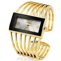 Vintage Women's Openwork Bangle Watch, Rectangular Dial