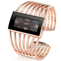 Vintage Women's Openwork Bangle Watch, Rectangular Dial