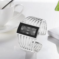Vintage Women's Openwork Bangle Watch, Rectangular Dial
