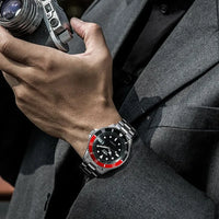 Automatic Watch with Steel Bracelet and Diving Style