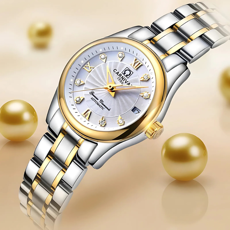 Women's Automatic Watch, Two-Tone Steel, Crystal Dial