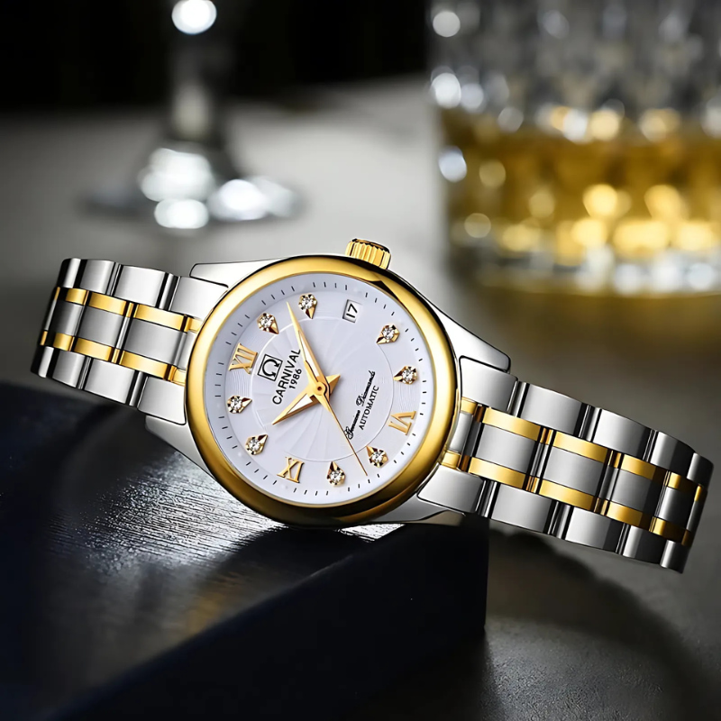 Women's Automatic Watch, Two-Tone Steel, Crystal Dial