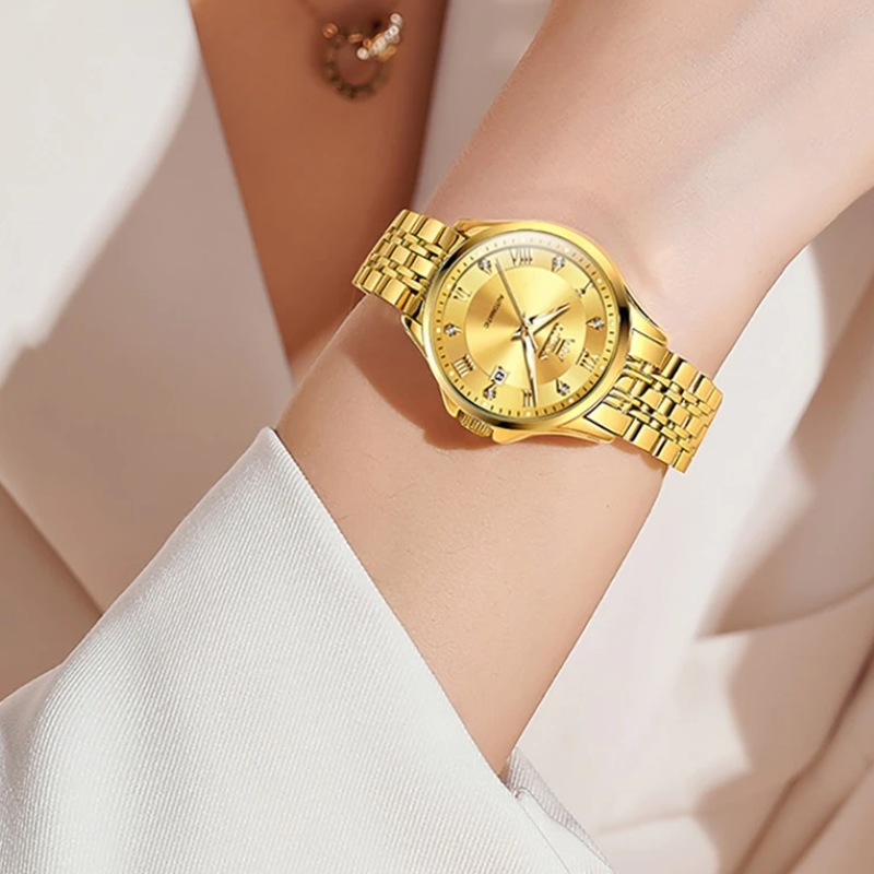 Women's Automatic Gold-Tone Water Resistant Watch 30mm