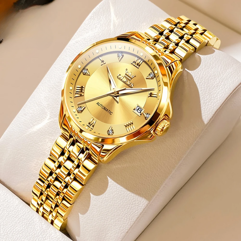 Women's Automatic Gold-Tone Water Resistant Watch 30mm