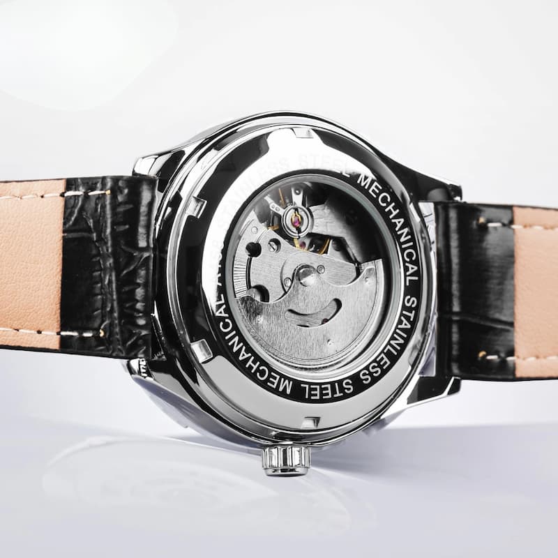 Men's Automatic Watch with Leather Strap