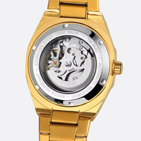 Men's Automatic Gold-Tone Watch, Octagonal Design