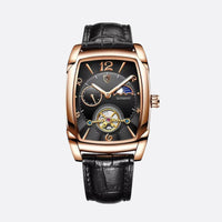 Men's Automatic Barrel Watch with Moon Phase