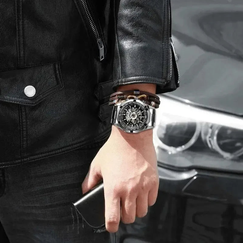 Automatic Skeleton Watch with Sporty Look