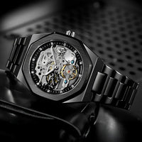 Contemporary Style Skeleton Automatic Watch