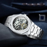 Contemporary Style Skeleton Automatic Watch