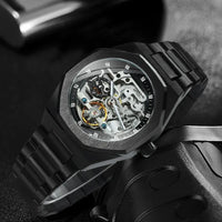 Contemporary Style Skeleton Automatic Watch