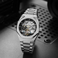Contemporary Style Skeleton Automatic Watch