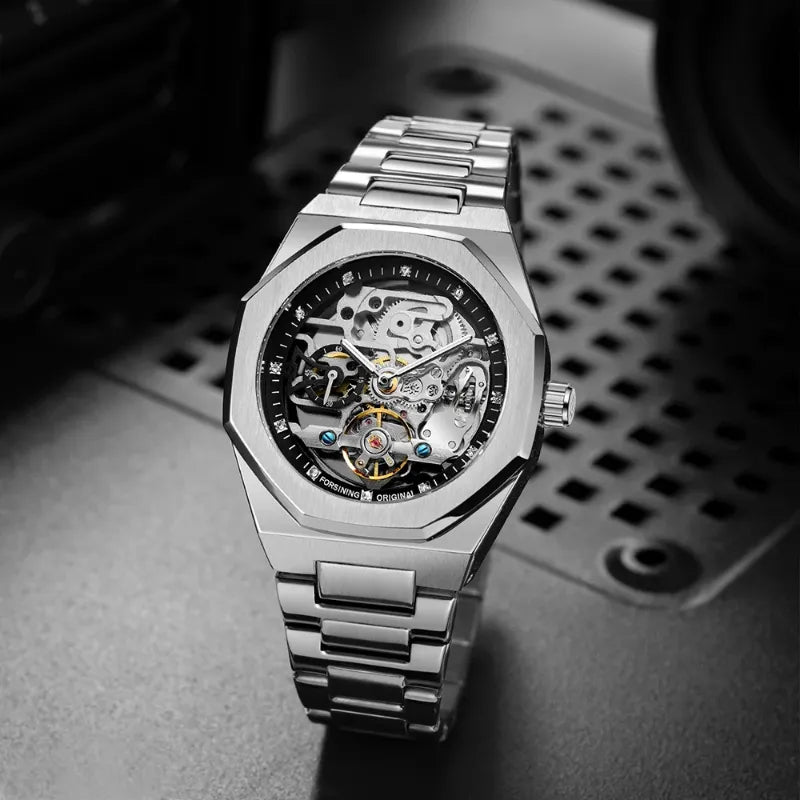 Contemporary Style Skeleton Automatic Watch