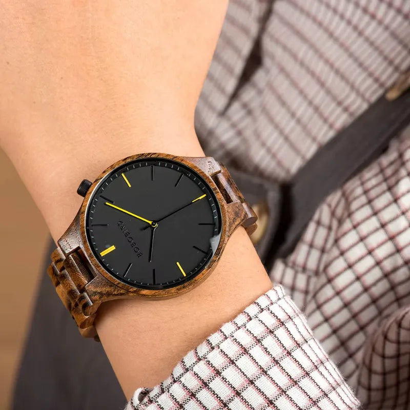 Men's Wooden Watch, Clean Design