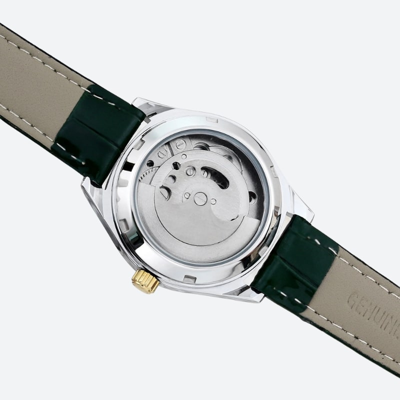 Women's Chronograph Watch with Gold Bezel, Waterproof, 30mm