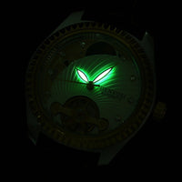 Women's Chronograph Watch with Gold Bezel, Waterproof, 30mm