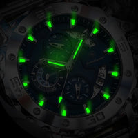Men's Chronograph Watch, Stainless Steel, Vertical Design