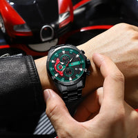 Men's Chronograph Watch, Multifunctional Sport Design
