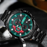 Men's Chronograph Watch, Multifunctional Sport Design