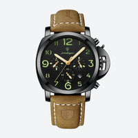 Men's Vintage Aviator Style Chronograph Watch