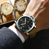 Men's Vintage Aviator Style Chronograph Watch