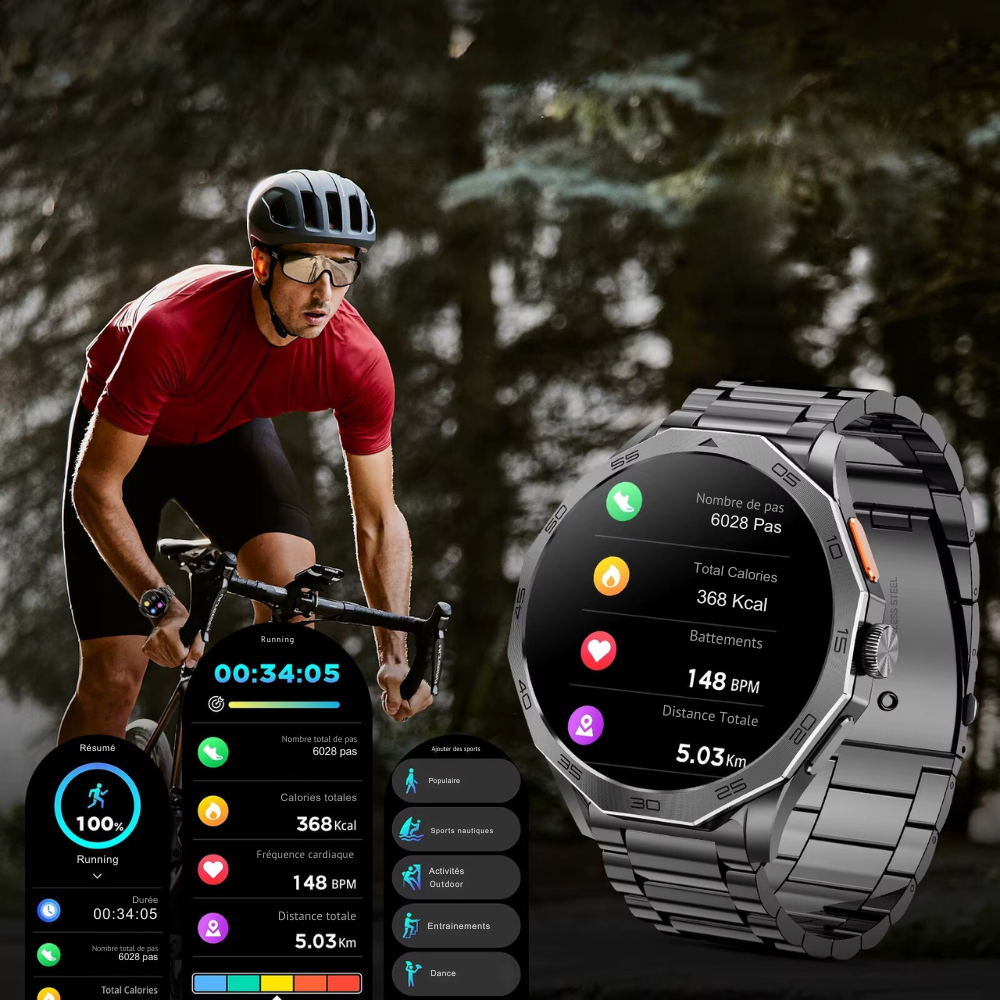 Men's Smartwatch with 1.85" Round Screen
