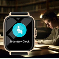 Women's Smartwatch with Gold Dial and Touch Crown