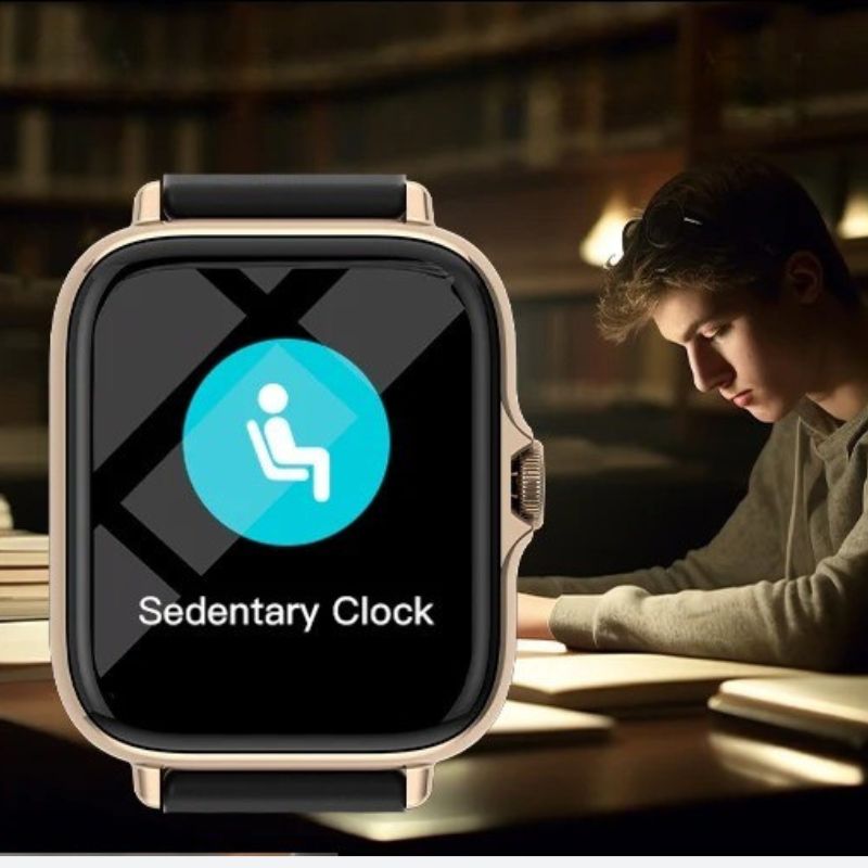 Women's Smartwatch with Gold Dial and Touch Crown