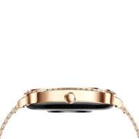 Women's Smartwatch with Rose Gold Dial and Rhinestones