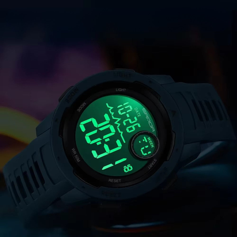 Men's Digital Sports Watch, Silicone Strap