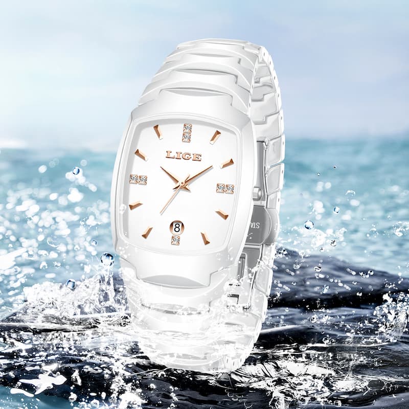 Elegant White Women's Watch Stainless Steel Quartz