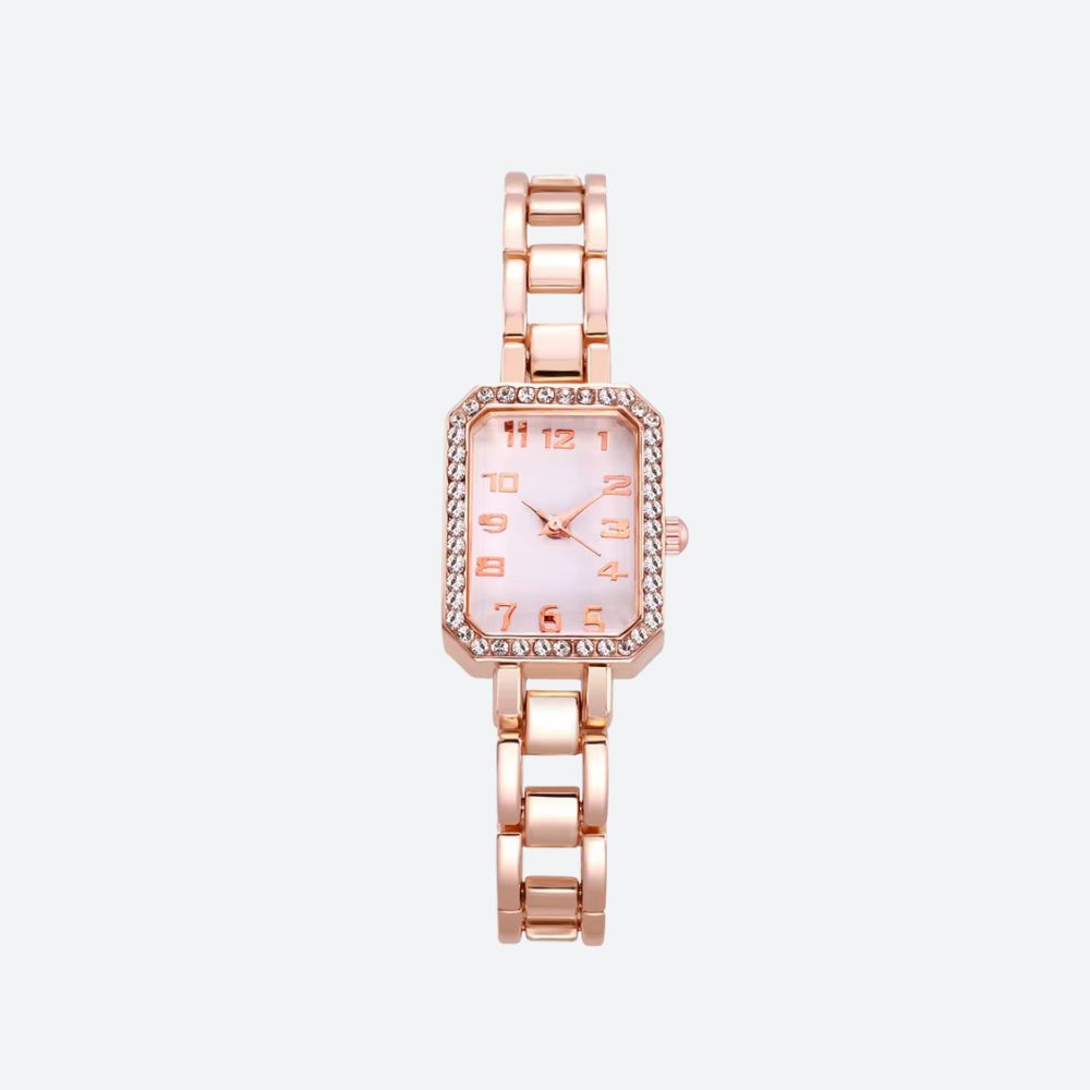 Luxury Square Women's Watch, Steel Bracelet