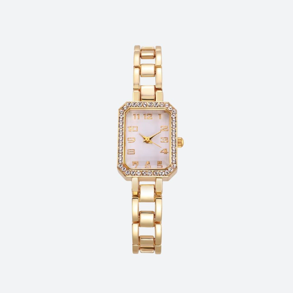 Luxury Square Women's Watch, Steel Bracelet