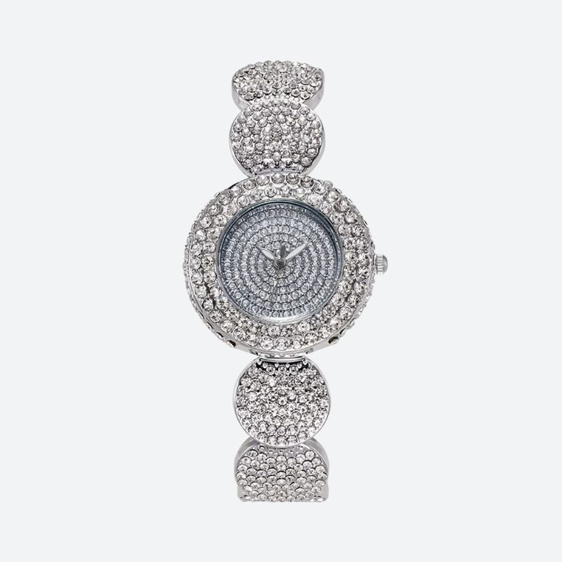 Women's Quartz Watch Entirely Covered in Rhinestones