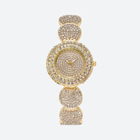 Women's Quartz Watch Entirely Covered in Rhinestones
