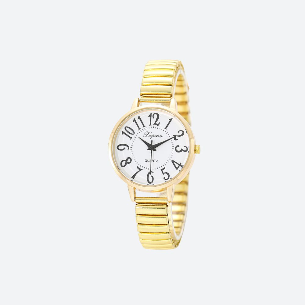 Women's Quartz Watch with Large Arabic Numerals Image