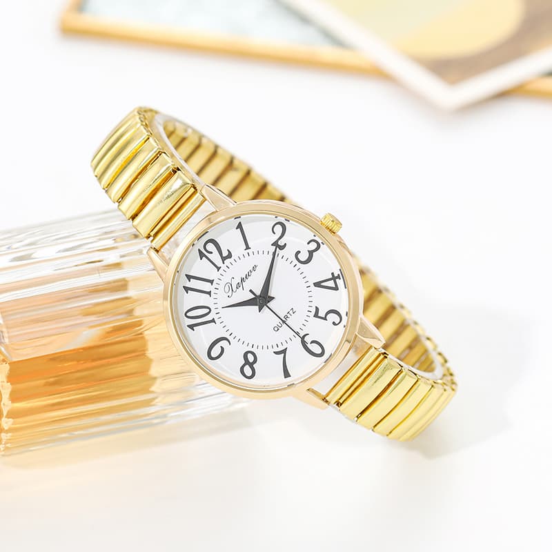 Women's Quartz Watch with Large Arabic Numerals