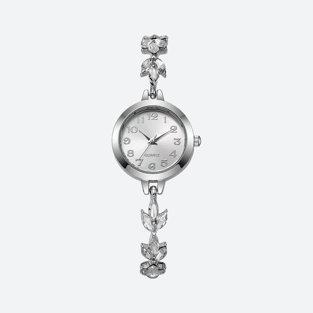 Elegant Round Rhinestone Women's Watch